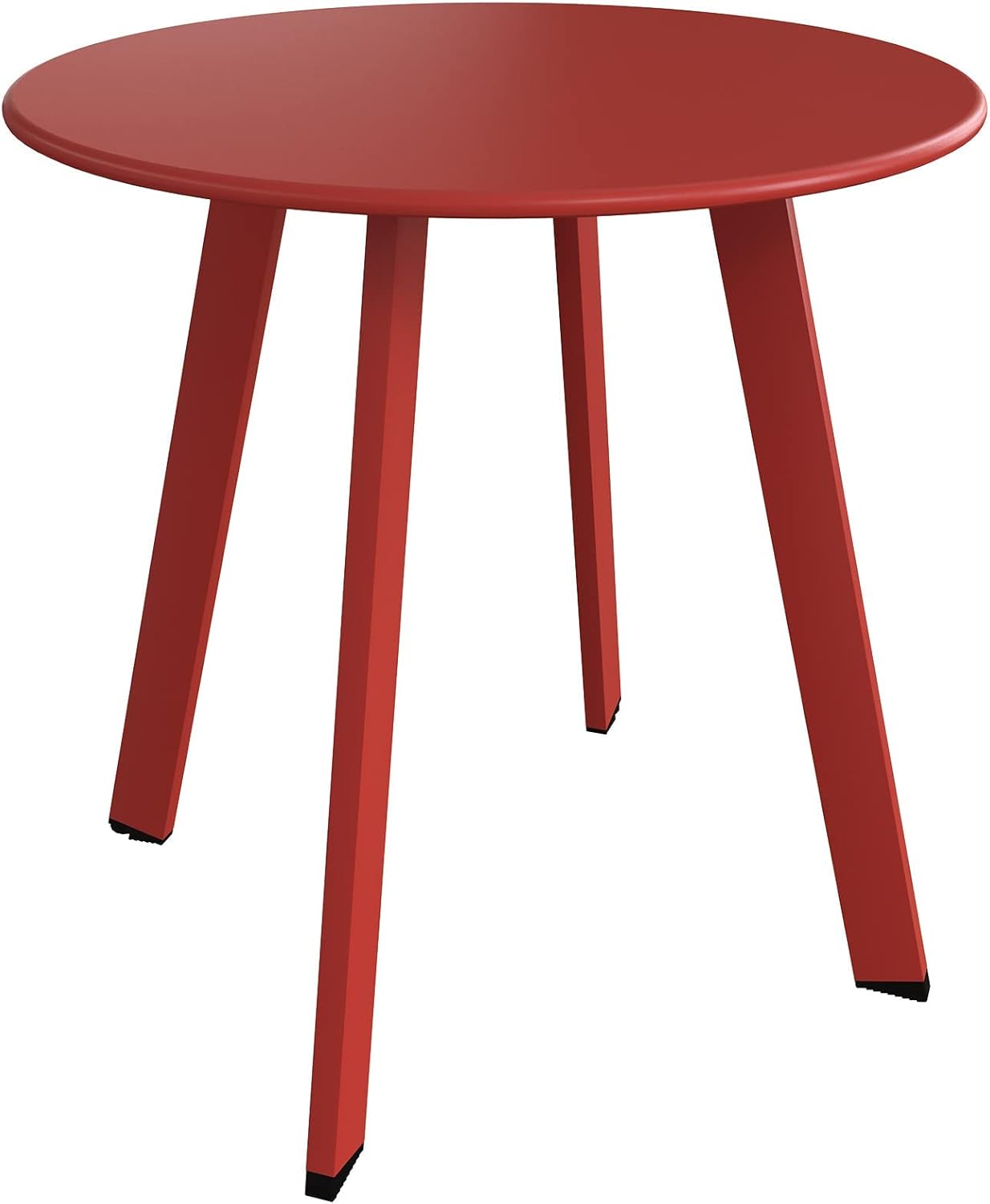 Grand patio Outdoor Side Table, 18-inch Small Round Side Table with Adjustable Feet, Elegant Patio Furniture for Balcony Porch Deck Poolside, Black