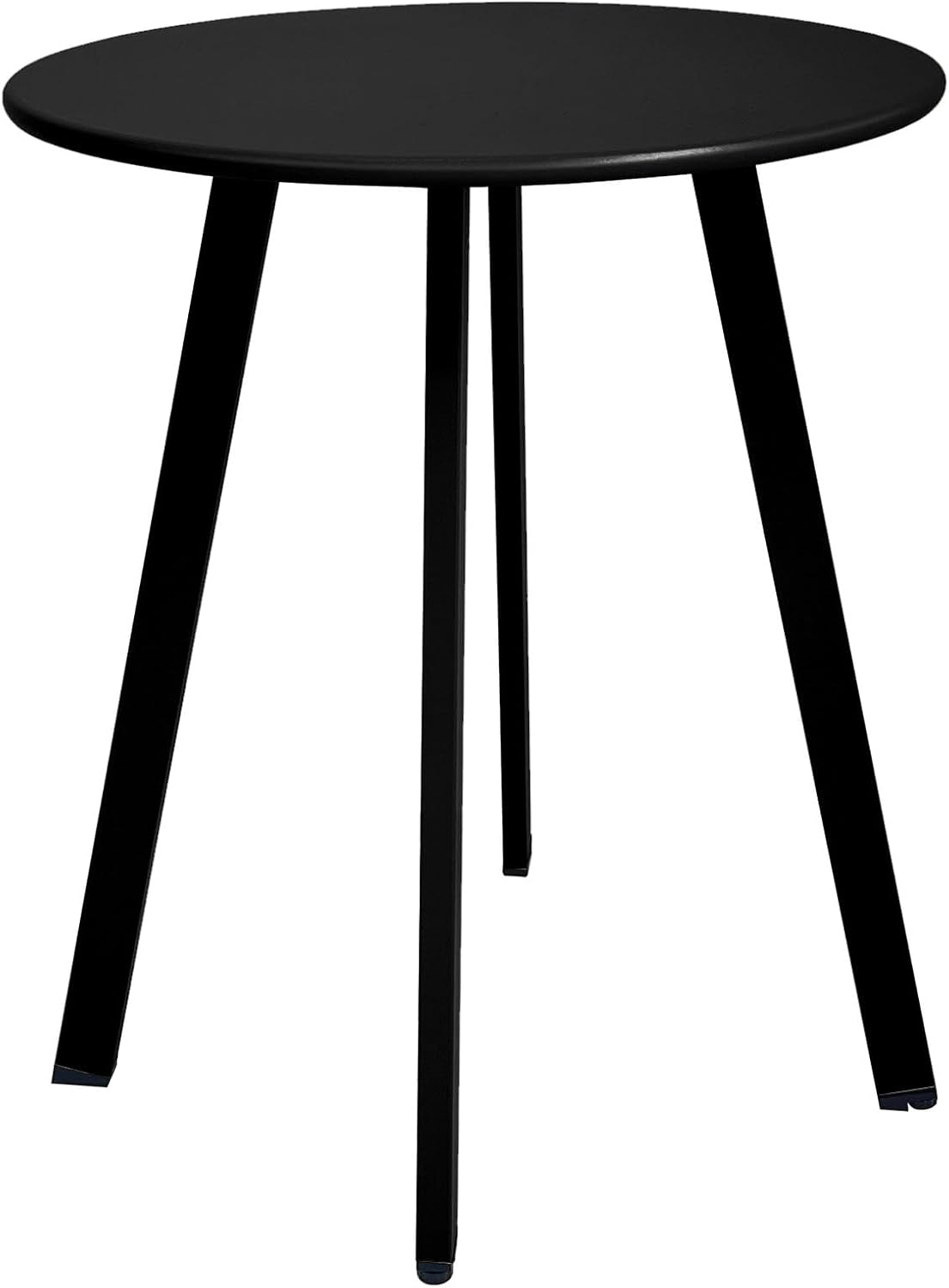 Outdoor Side Table - Weather Resistant Patio Table, Round Metal Steel, Waterproof End Table for Garden, Balcony, Yard, White