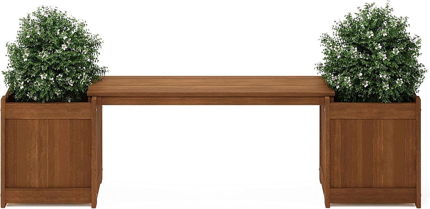 Furinno FG16011 Tioman Hardwood Flower Box, Brown